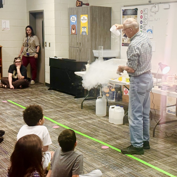 pouring dry ice