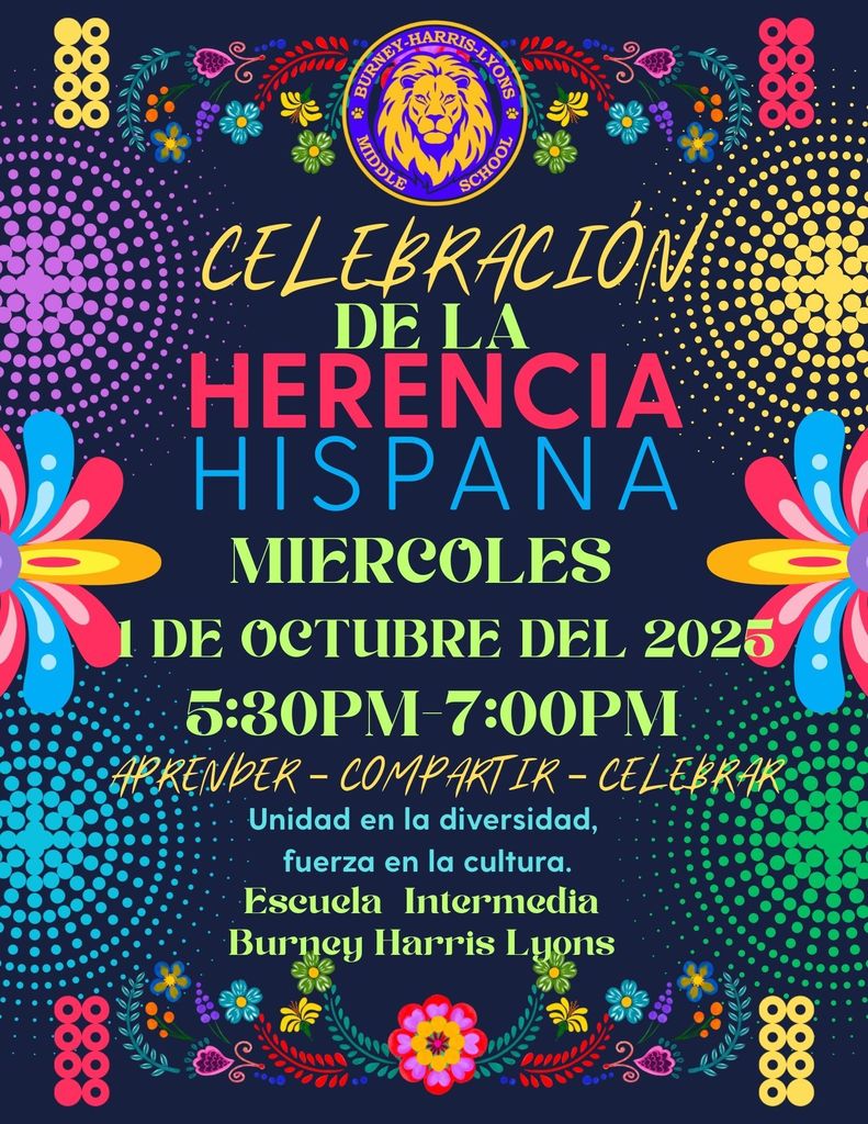 Hispanic Heritage Celebration Wednesday October 1,  2025