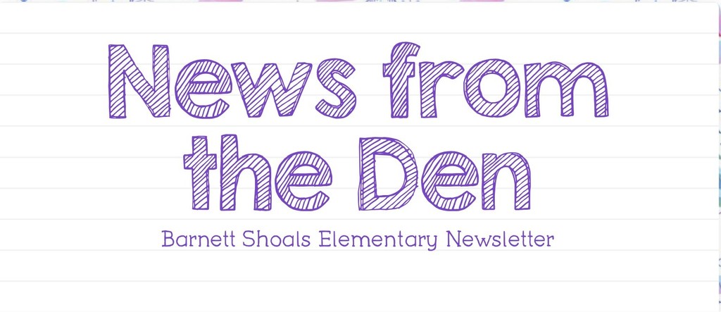 Purple and White News from the Den LOGO