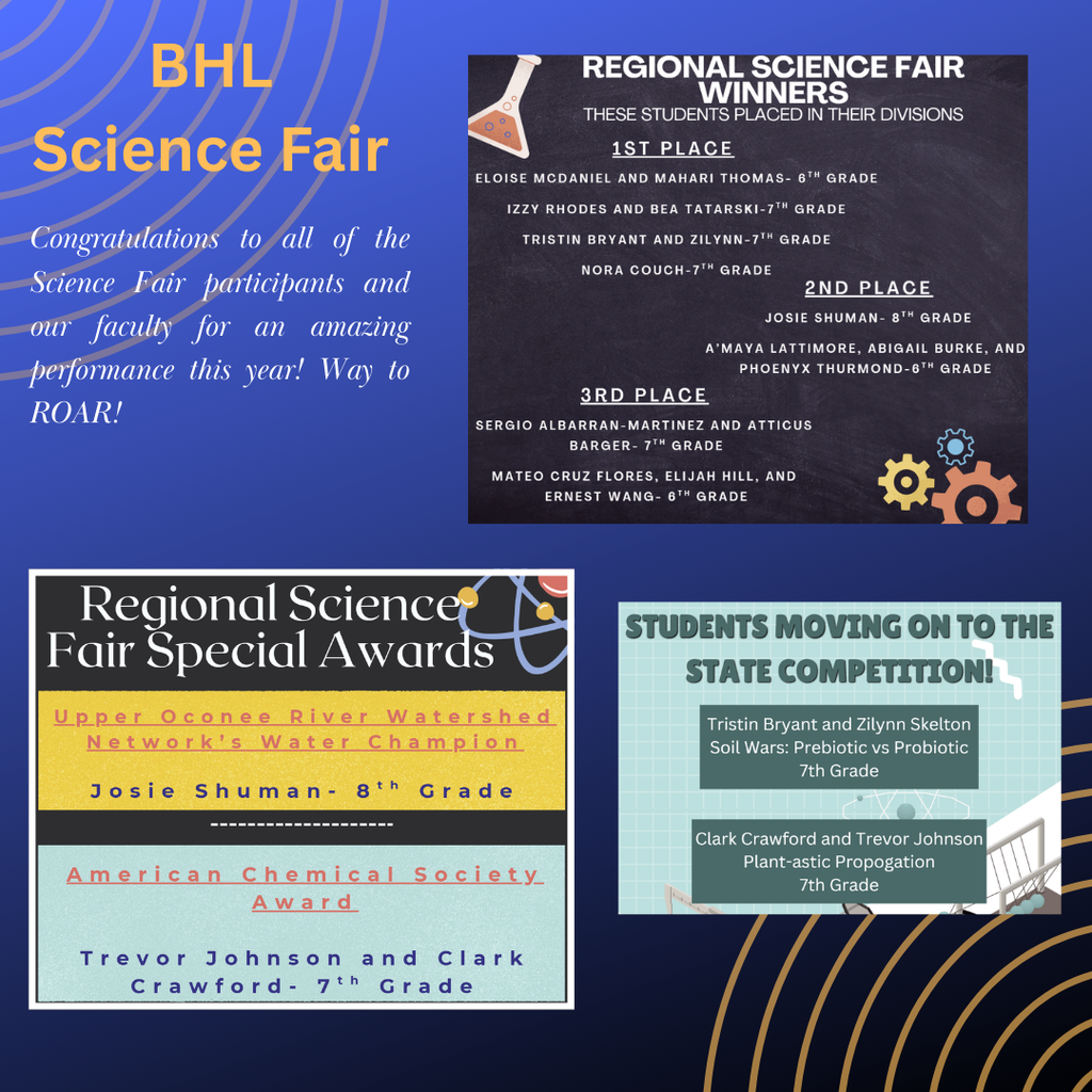 BHL Science Fair Winners.