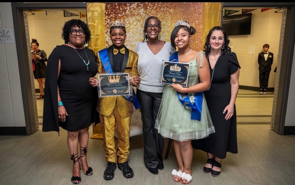 A picture of Mr. and Ms. BHL as voted in by 8th grade, Bronx Gresham and Carmen Ivery. 