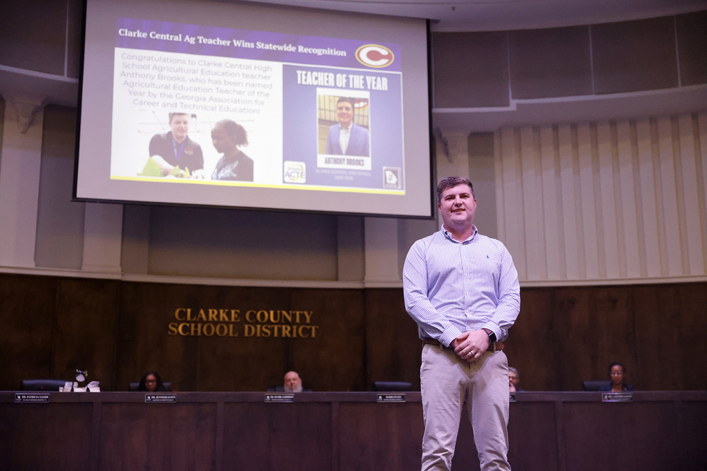 Clarke Central ag teacher Anthony Brooks