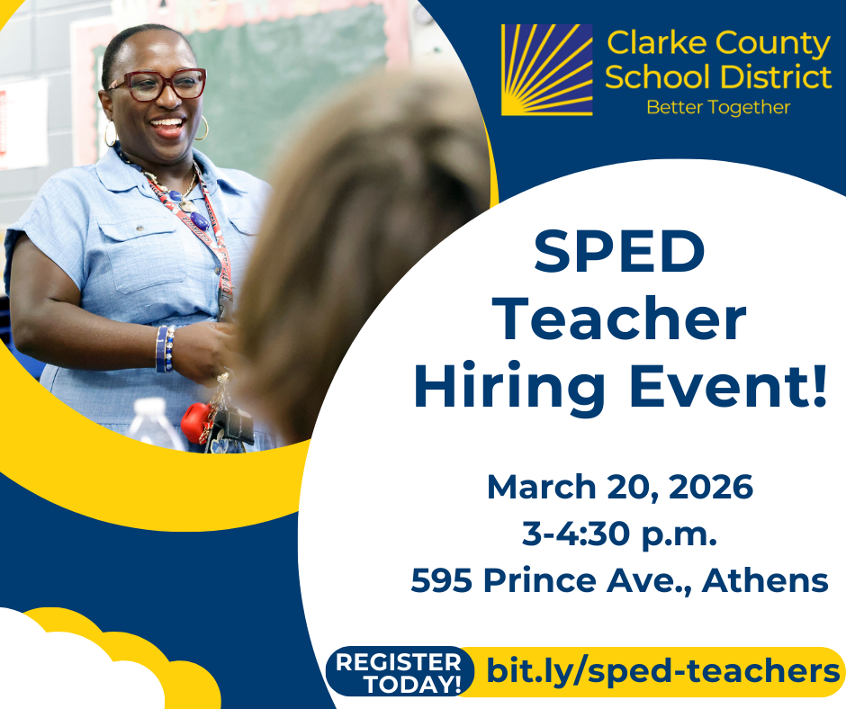SPED teacher hiring event graphic