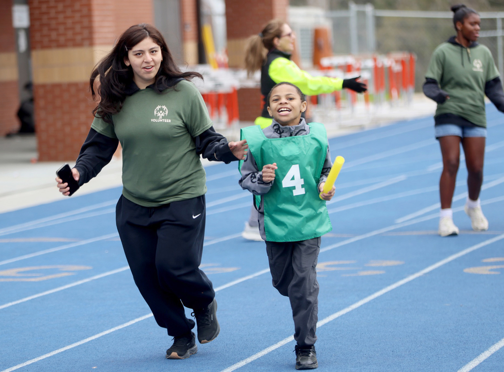 Student competing in Special Olympics