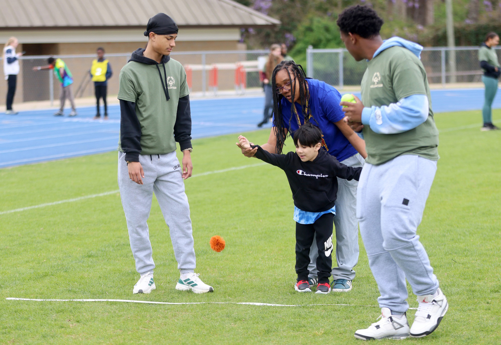 Student competing in Special Olympics