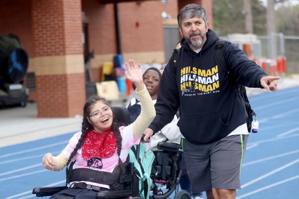 Student competing in Special Olympics