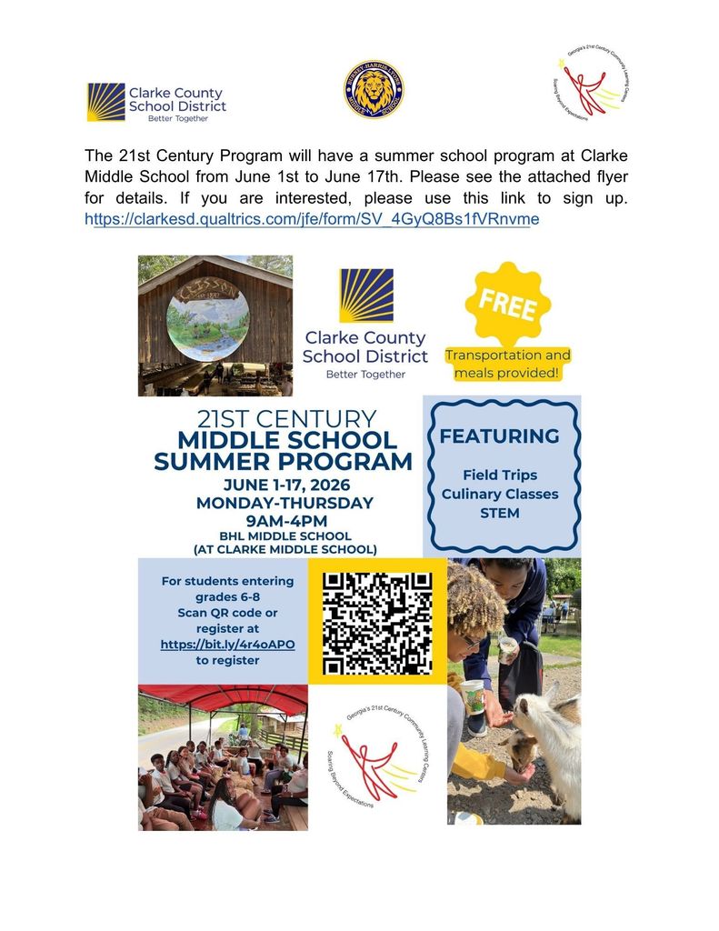 21st Century Program Interst Flyer. 