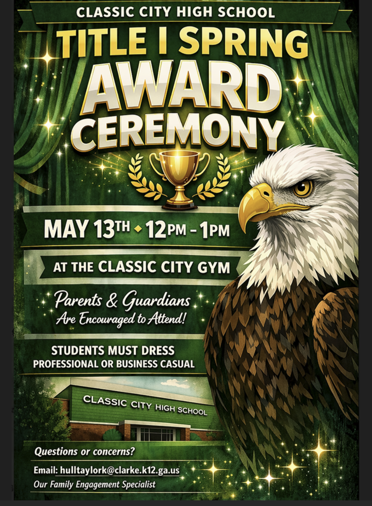 Title I Spring Award Ceremony Invitation – May 13th