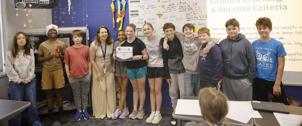 Julia Dawson-Deweese with students
