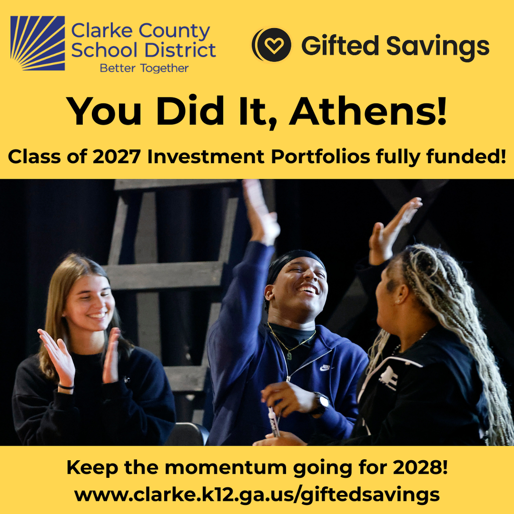 Gifted Savings graphic with link to information page - www.clarke.k12.ga.us/giftedsavings
