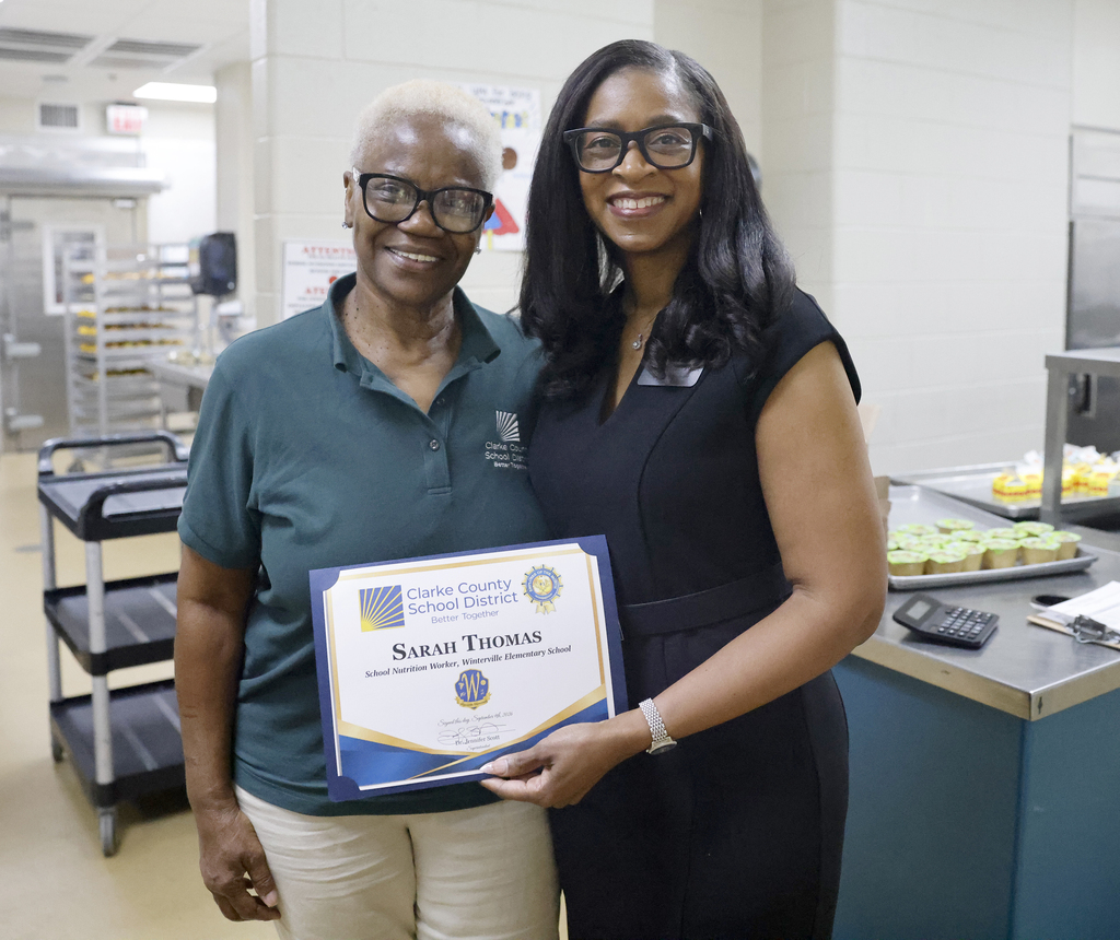 Employee of the Month with Superintendent