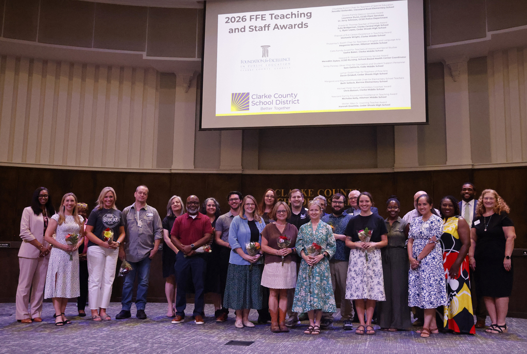 Group photo of FFE award winners and BOE