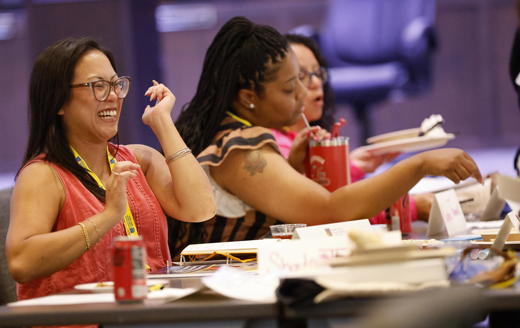 VILLA cohort member laughing during conversation