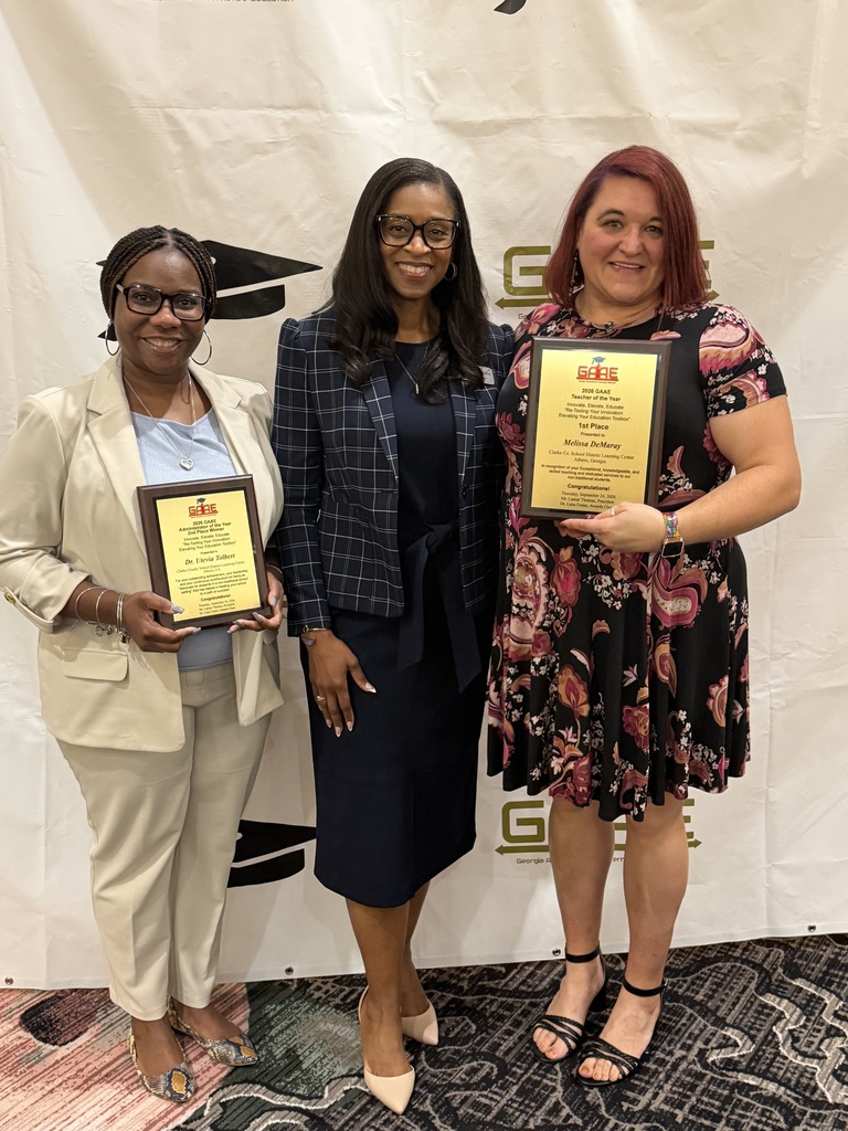Melissa Demaray and Dr. Utevia Tolbert with CCSD Superintendent Dr. Jennifer Scott
