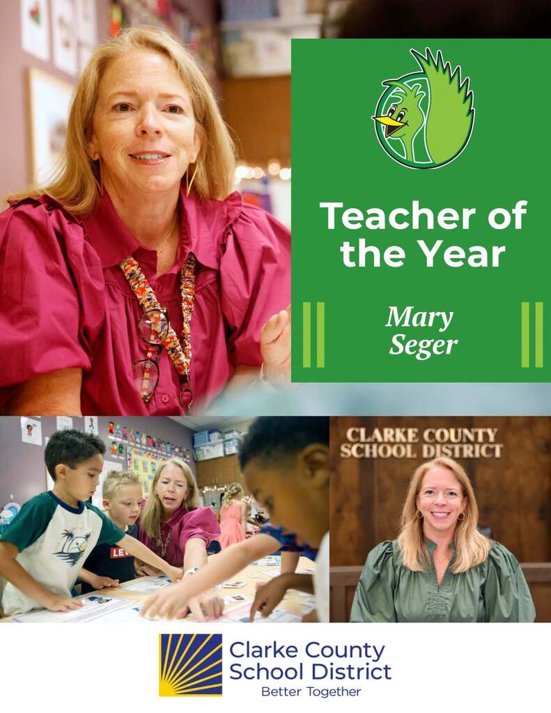 This is an image of our Teacher of the Year.