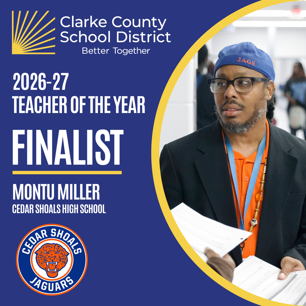 Teacher of the Year finalist graphic for Montu Miller