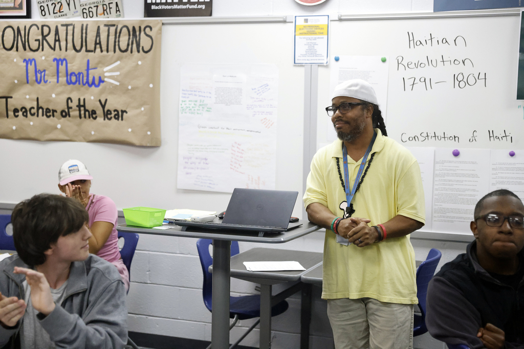 Cedar Shoals teacher being surprised