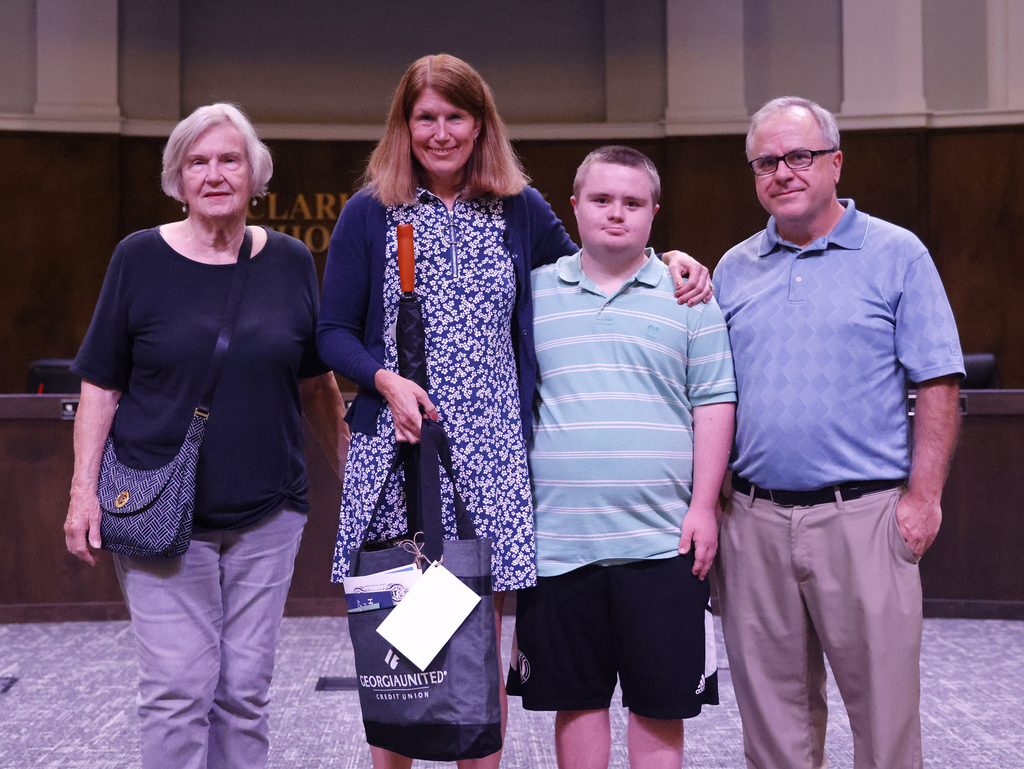Employee of the Month with family