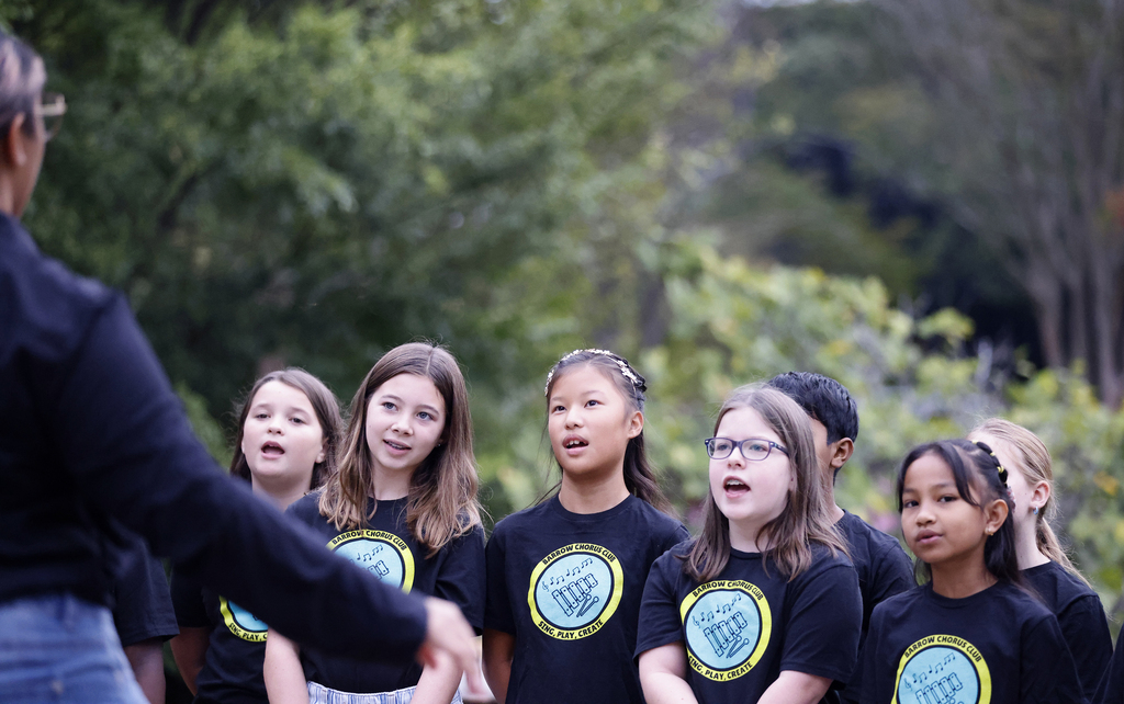 Students singing