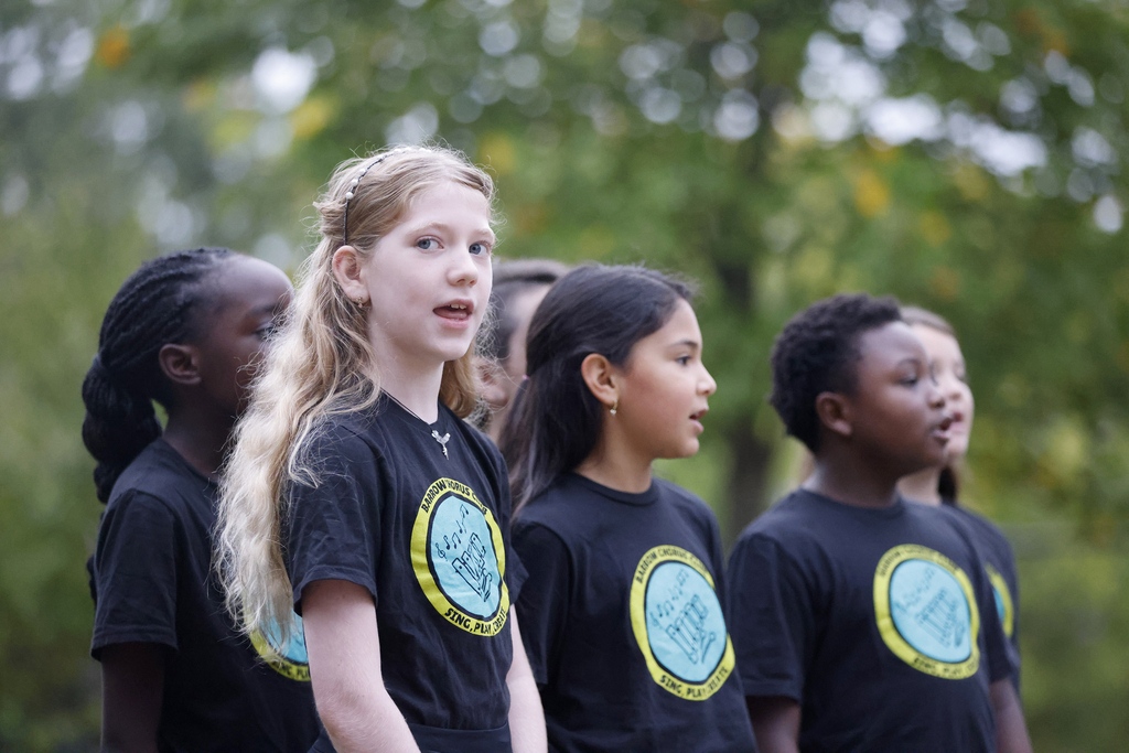 Students singing