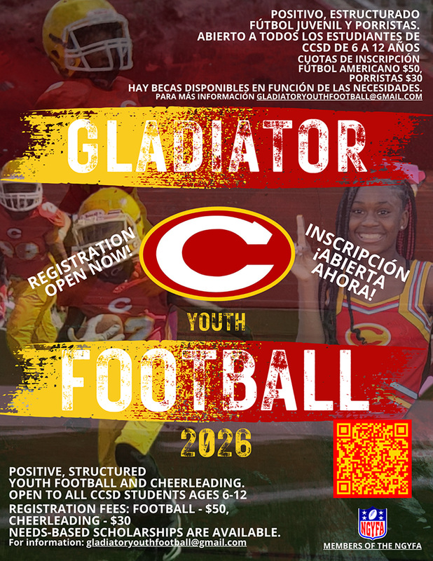 Gladiator Youth Football flyer