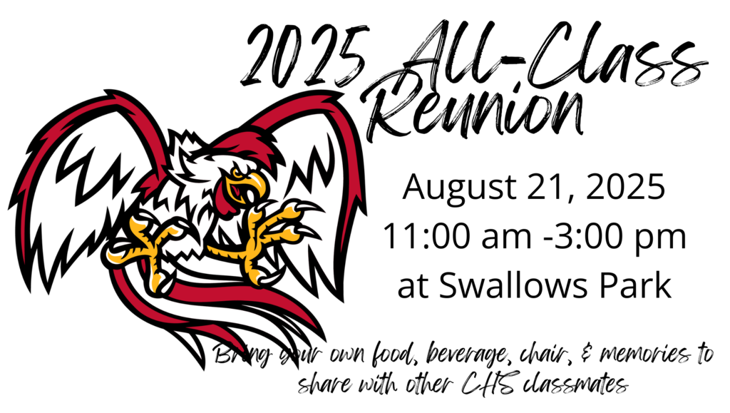 2025 All-Class Reunion August 21st - Bantam on White Background