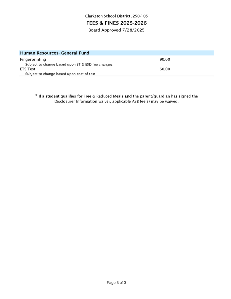 Fees and Fines