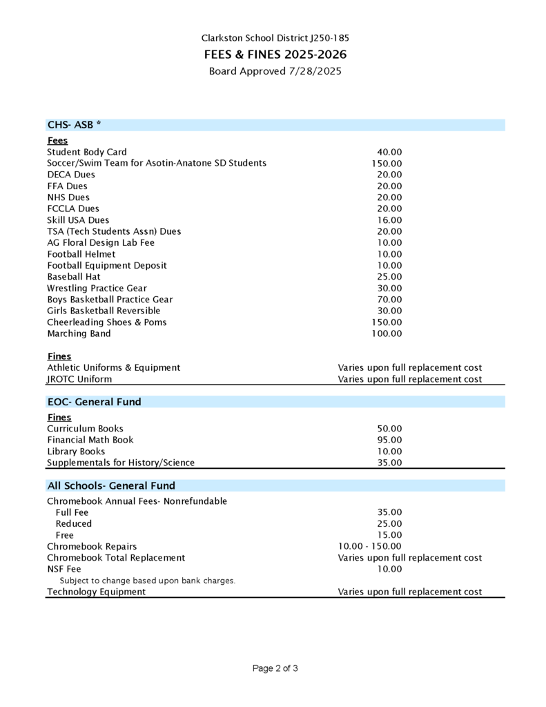 Fees and Fines