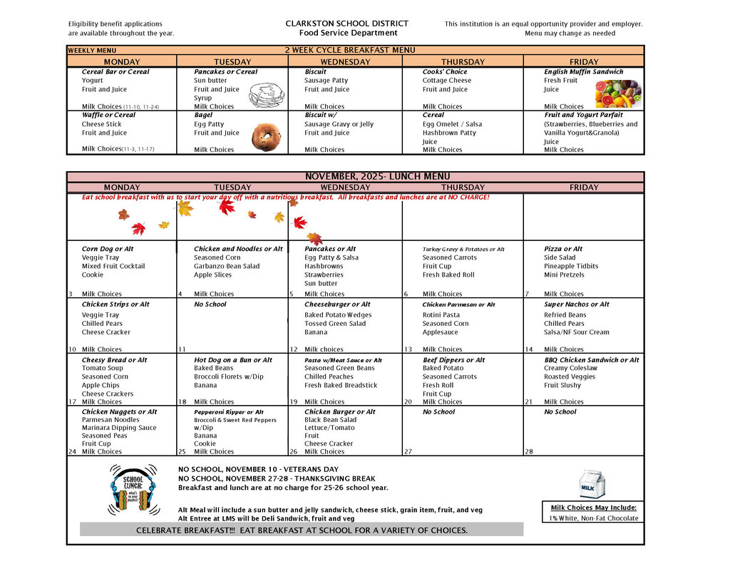 calendar with fall leaves