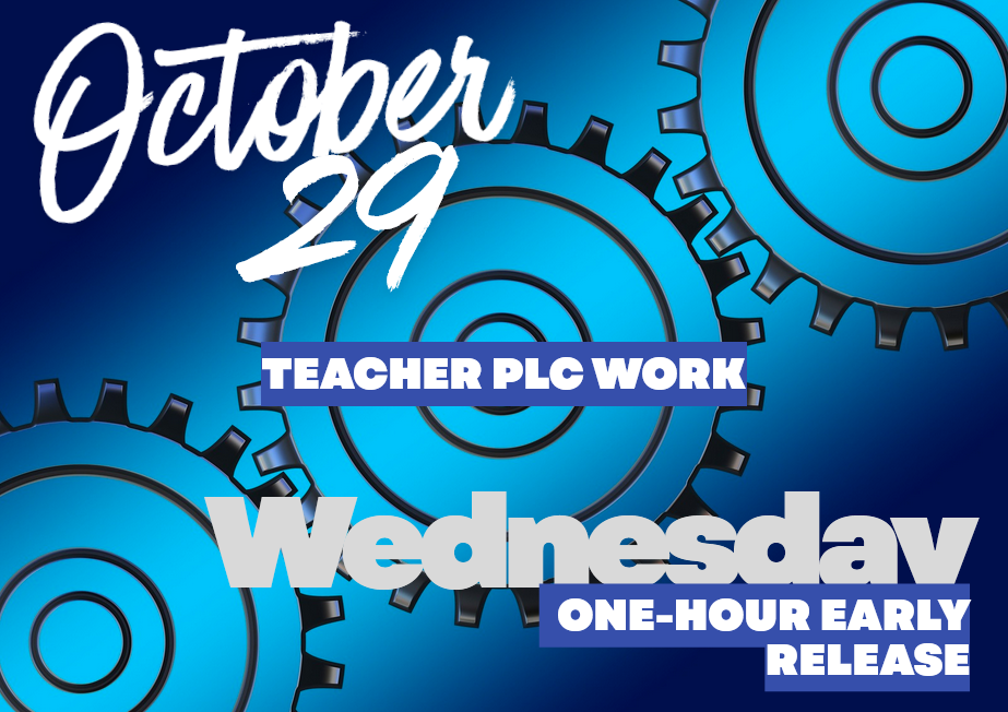 Gears on blue background