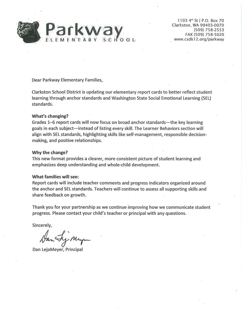 Parent Letter November 2025