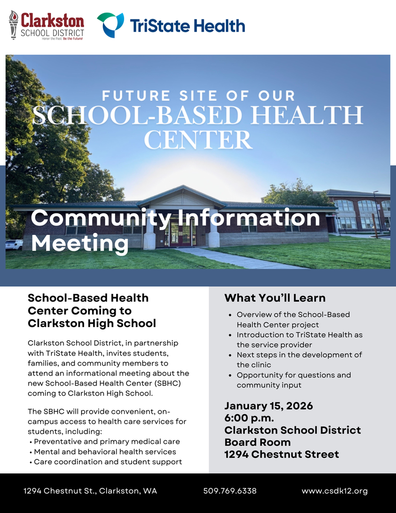 SBHC Community Information Meeting Flyer