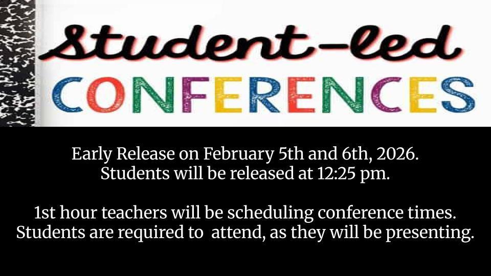 LMS Student led conferences February 5th and 6th 