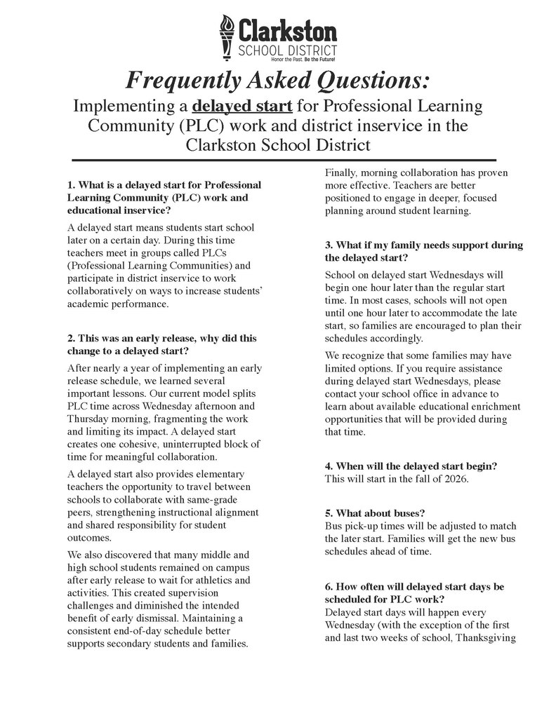 Delayed Start FAQ Pg 1