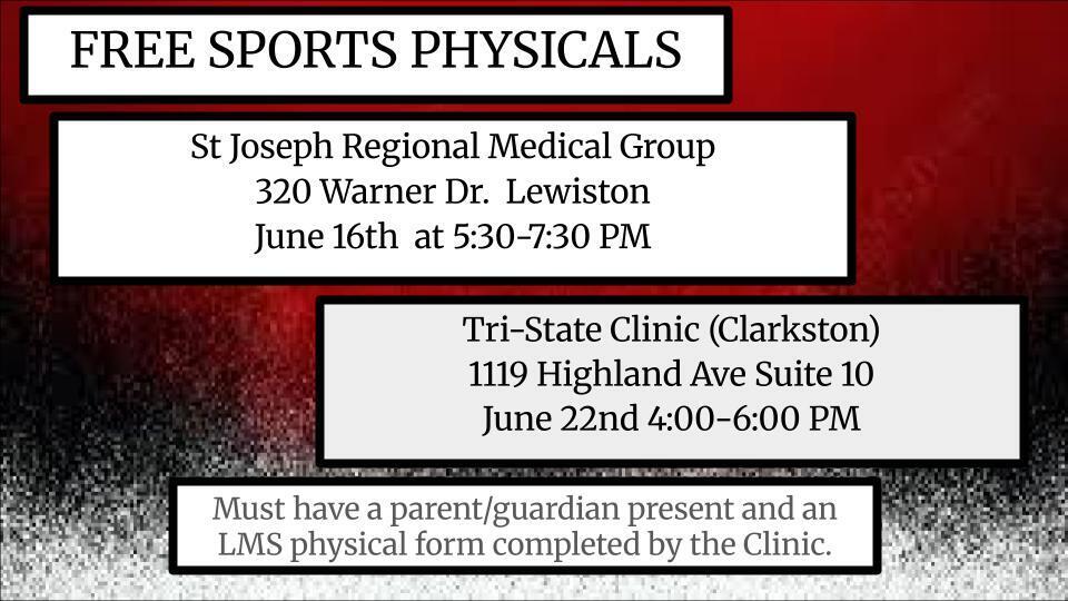 Free sports physicals