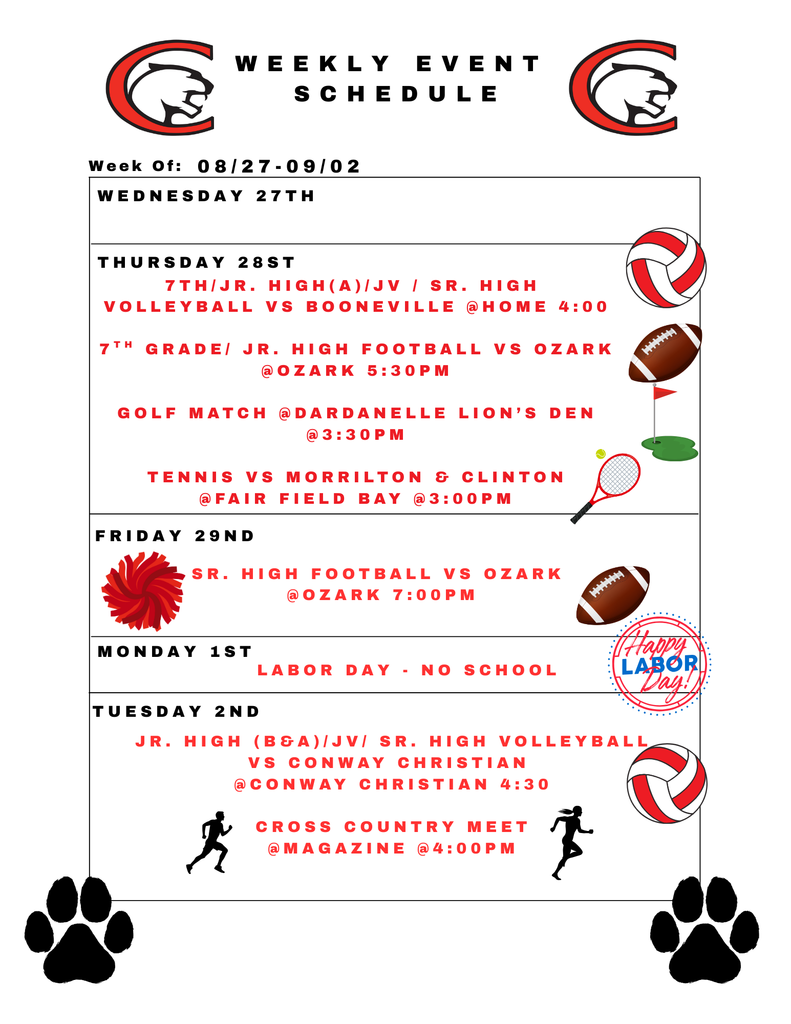 Weekly Event 08/27-09/02