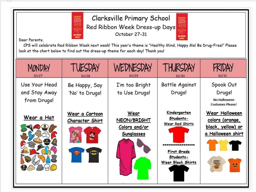 red ribbon dress up days