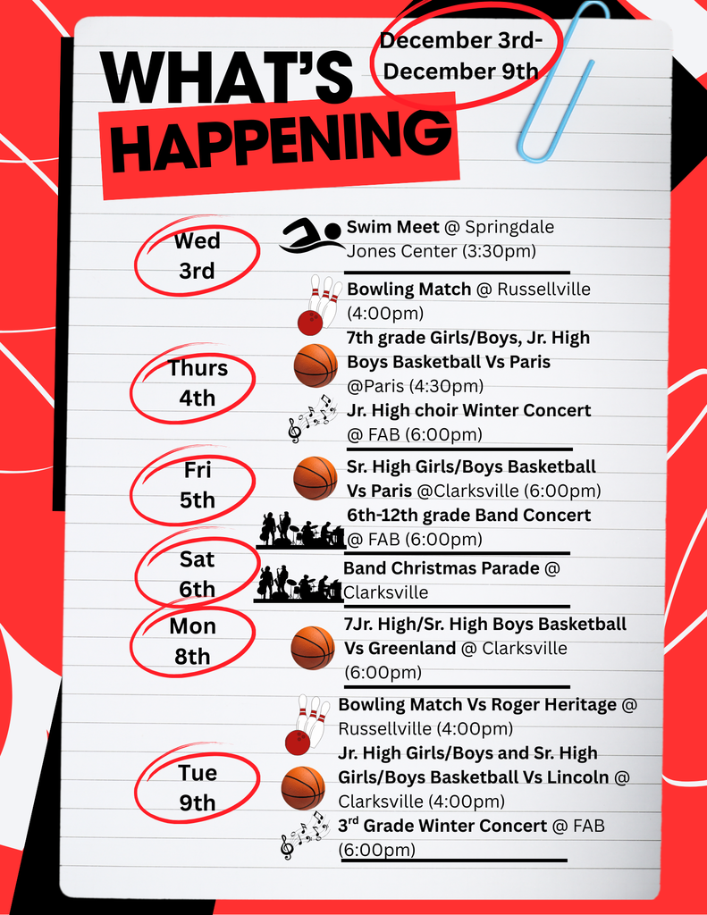 What's Happening Wed 12/3-12/9