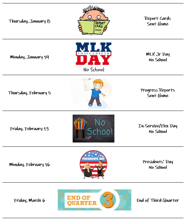 Calendar as of 1-7-25