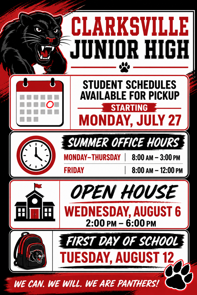 CJH Back to School Dates 26-27
