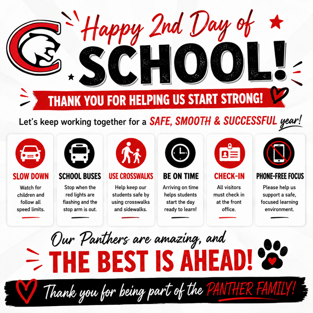 Let's keep working together for a safe, smooth and successful school year!