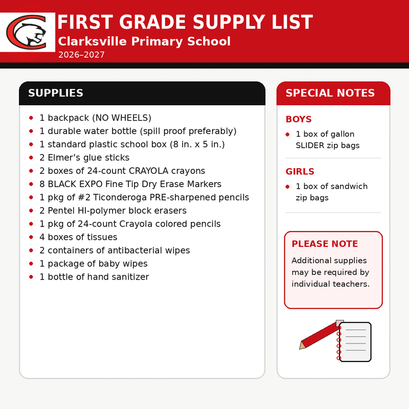 Supply List 2026-27