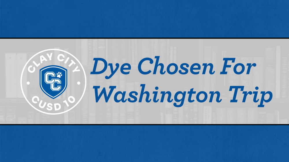 Dye Chosen For Washington Trip