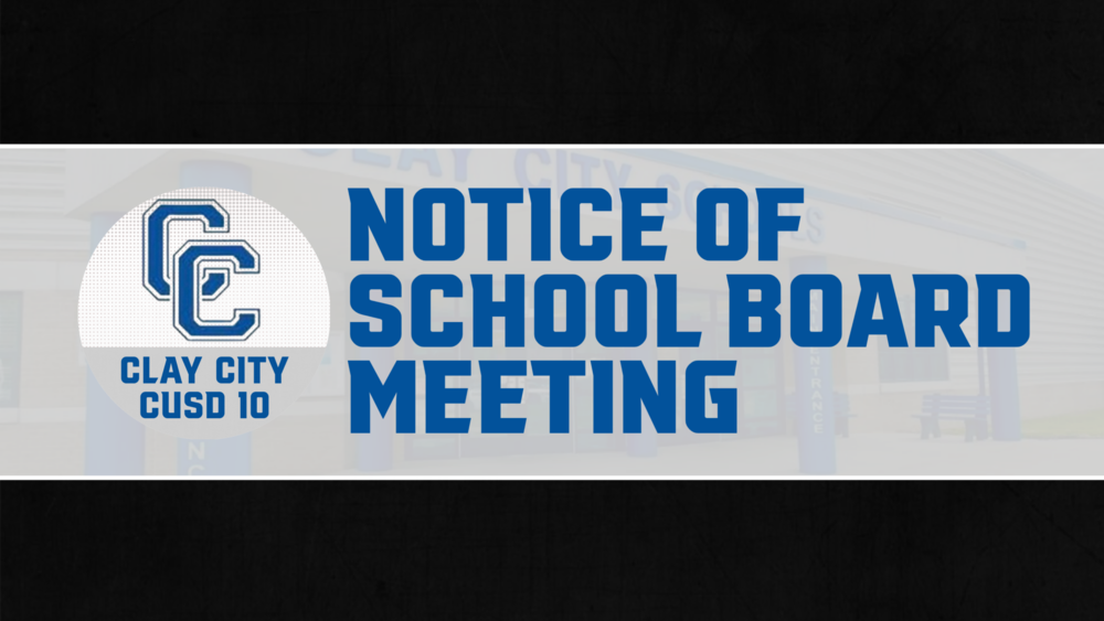 Notice of School Board Mtg