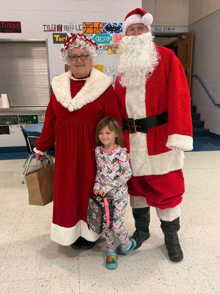 Santa, Mrs. Claus, and Wolfie paid the students a visit to spread holiday cheer!
