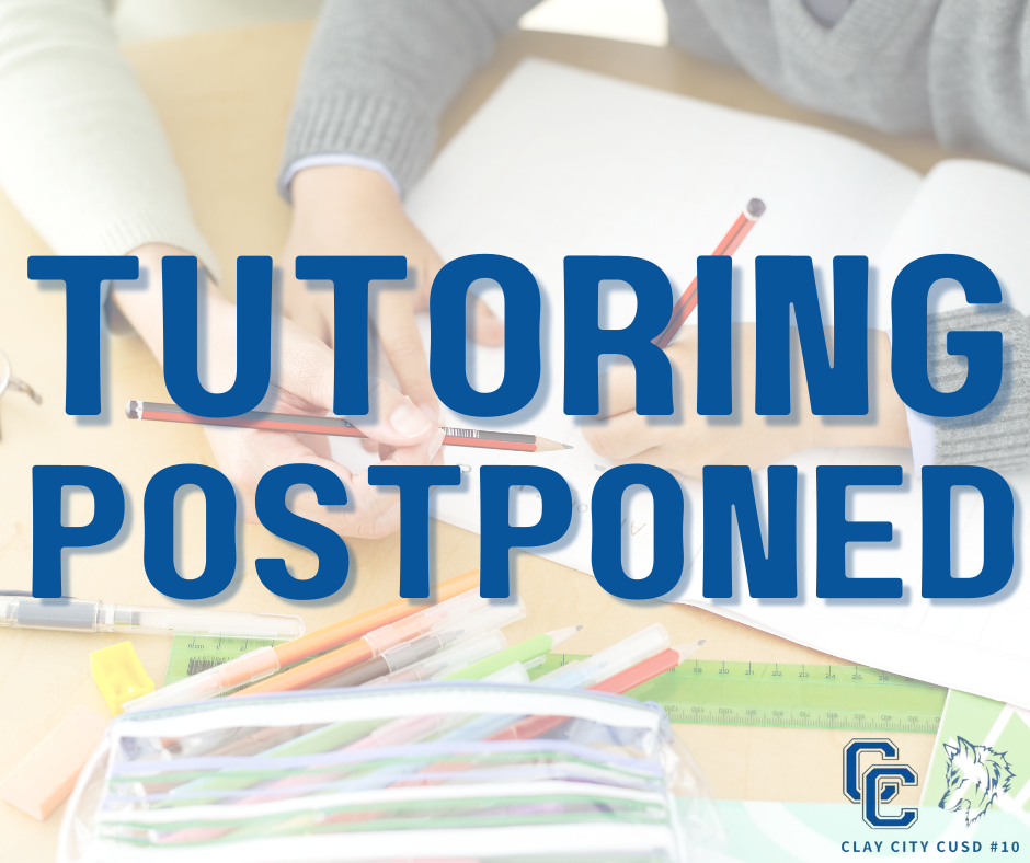 Due to the current weather conditions, CCUSD#10 will be postponing the tentative start date of our after school Tutoring Program until Tuesday, January 28, 2025.