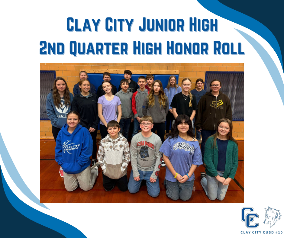 It has come to our attention that a name was left off our junior high high honor roll. Here is the corrected list and photo.