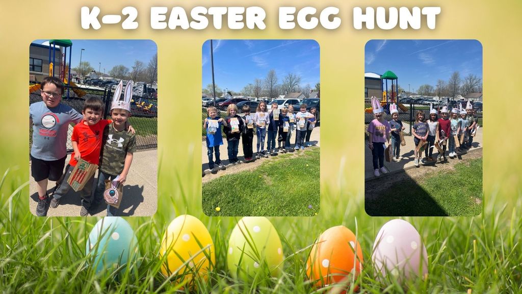 Clay City Elementary students kindergarten through second grade had an Easter egg hunt today! What a great way to kick off Easter break!