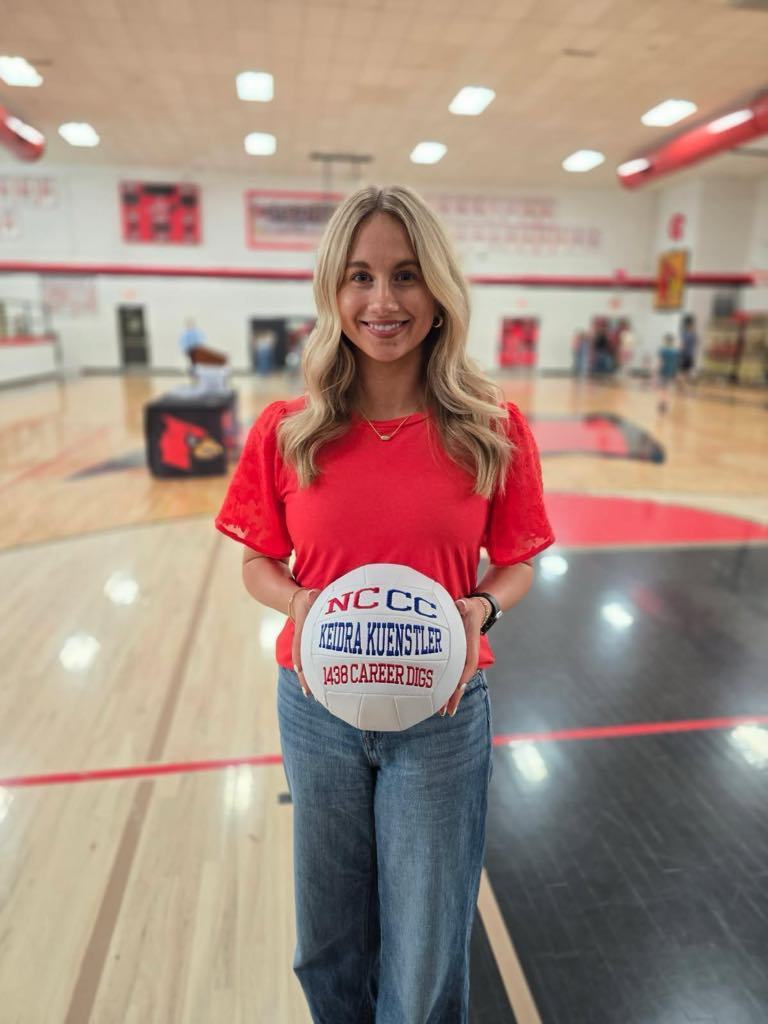 CCHS senior Keidra Kuenstler was recognized at the North Clay Sports Banquet for her participation in the volleyball program. Keidra was gifted a volleyball labeled with her career digs - 1,438! Congratulations Keidra and best of luck in your future endeavors!