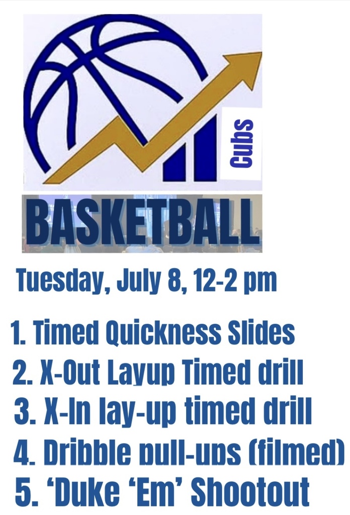 Basketball skills with Coach C happening tomorrow, JULY 8, from 12pm-2pm!